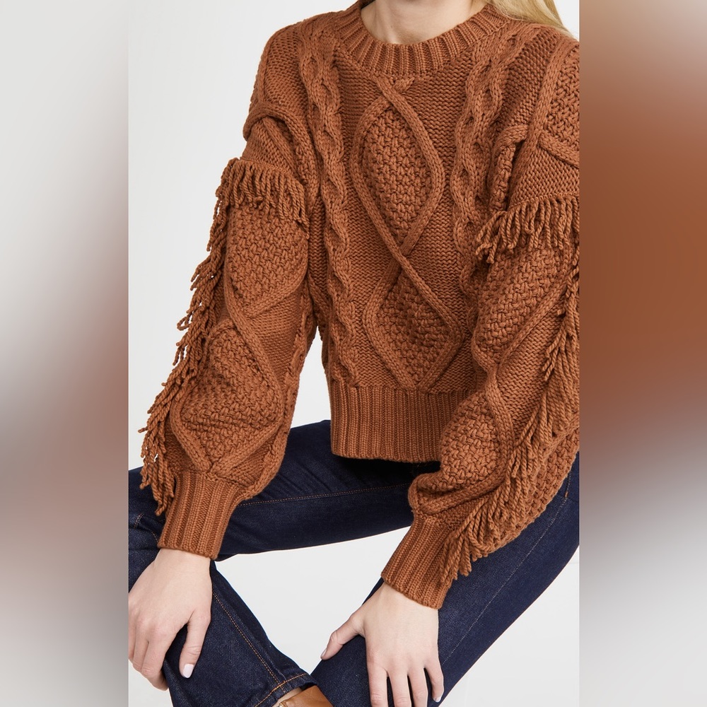 Line & Dot Jasper Fringe Sweater S